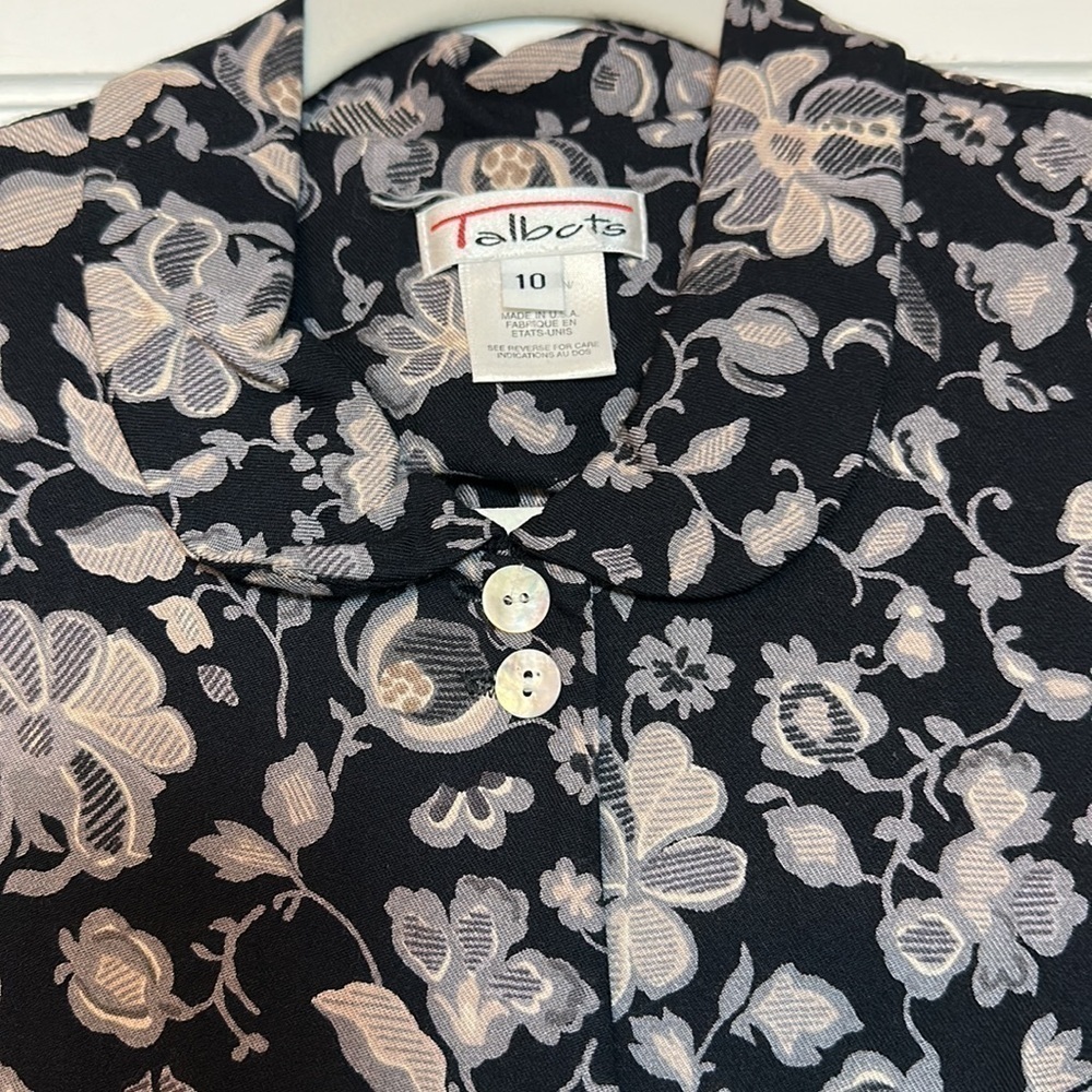 Vintage Talbots Floral Maxi Dress Cottagecore Prairie Button Front Midi Maxi 90s - Picture 3 of 12